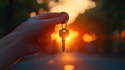 Sunset keys in hand