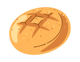 Round bread loaf bakery product