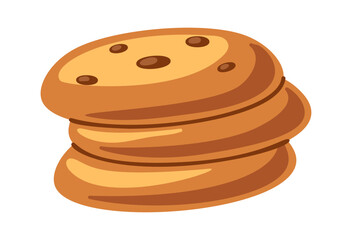 Crispy cookies stack sweet pastry