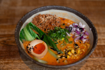 Tonkotsu Ramen Bowls in Sunlight