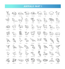 Animal icons. Vector icon set