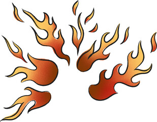 Hand Drawn Flames