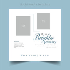 Luxury jewelry sale social media post template
