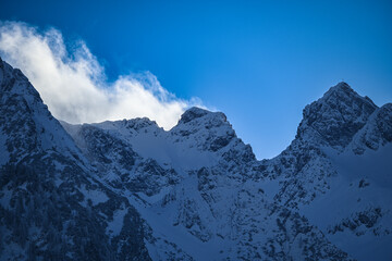 Snowy peaks of the Alps in Austria
