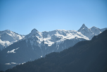 Snowy peaks of the Alps in Austria