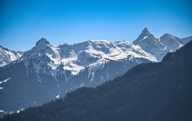 Snowy peaks of the Alps in Austria