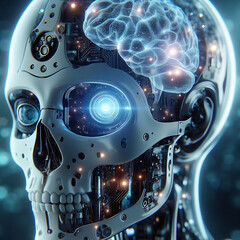 Futuristic spaceship in space