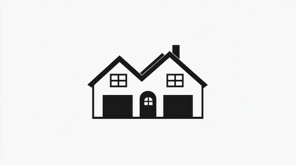 Simple Twin House Illustration