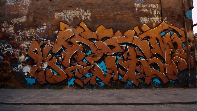 Fototapeta Graffiti Writing on Street Wall 70