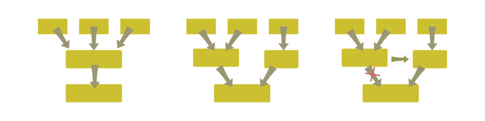 Flowchart Diagram Set – Business Process and Workflow Illustration