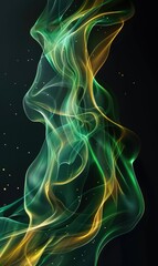 Obraz premium Aesthetic wallpaper with abstract wave background with attractive and colorful color Generate AI