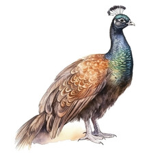peacock isolated on white background