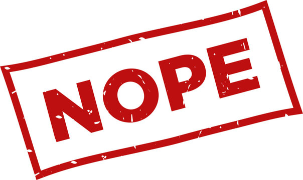 nope stamp png vector.