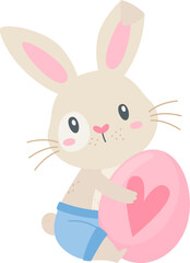 Easter Bunny, Vintage Easter Rabbit, Blue, Classic