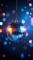 Obraz premium Disco Ball with Colorful Bokeh Lights 