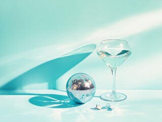 Martini Glass and Disco Ball	