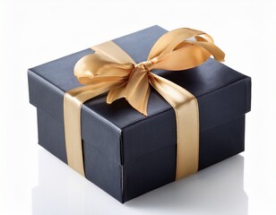 Fototapeta premium Graduation gift box with a ribbon, isolated on white background