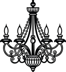 chandelier vector illustration