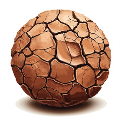 Dry Cracked Earth Texture Background in Red Clay Mud