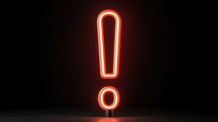 Bright and bold, this neon orange exclamation mark captures attention and adds a modern flair to any design. Perfect for alerts