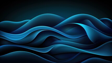 Obraz premium Experience the fluid elegance of blue waves in this smooth digital background, perfect for various creative projects.