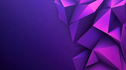 Obraz premium A sleek black and deep purple abstract background featuring a striking 3D metallic effect and subtle gradient shine.