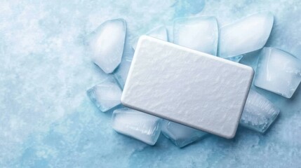 A silver credit card encased in ice symbolizes the impact of frozen bank accounts and inaccessible funds on finances.