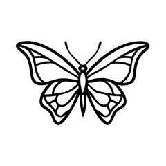 Obraz premium Butterfly icon in flight, nature beauty concept