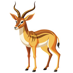 Fototapeta premium antelope vector illustration, wildlife animal drawing