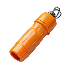 Orange professional grip tool with metal loops isolated on transparent png, equipment