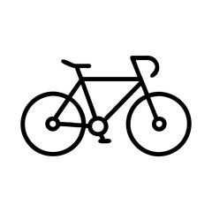 Obraz premium Bicycle Icon with Minimalist Design on White Background 