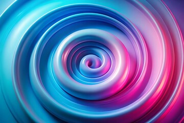 Obraz premium Abstract Blue Pink Spiral Background Minimalist Photography - Swirling Pastel Design