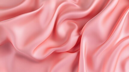 Fototapeta premium Soft Pink Silk Draped Fabric Texture Background