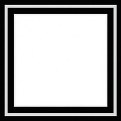 Obraz premium Bold black frame vector silhouette against white , clip art, silhouette