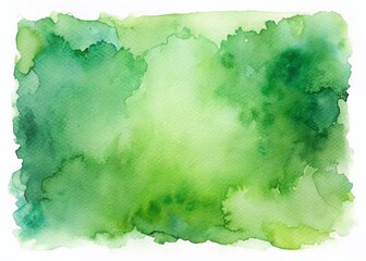 Abstract Green Watercolor Background Texture - Soft, Wet Paint Effect Banner Wallpaper