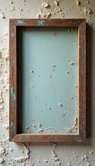 Distressed wood horizontal frame, textured wall, light, country, dark