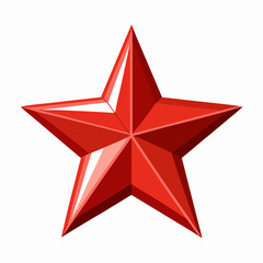 Obraz premium red star isolated on white
