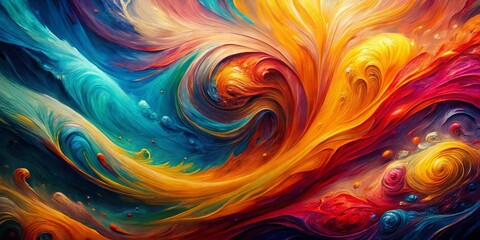 Fototapeta premium Abstract Oil Paint Texture Canvas Background - Long Exposure Generative AI Art