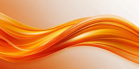 Obraz premium Abstract Orange Wave Data Flow Background: Modern Tech Design Stock Photo