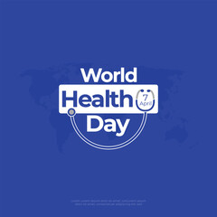 Vector illustration of World Health Day on 7th April. World Health day 2025 concept World health day concept banner design with doctor stethoscope.