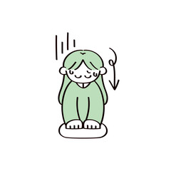 反省する人のイラスト