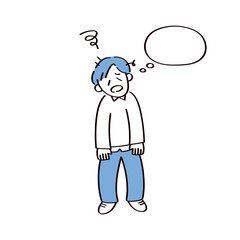 ネガティブな人のイラスト