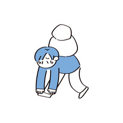 重くて辛そうな人のイラスト