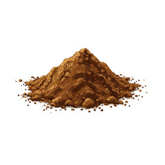 cocoa powder isolated on white
