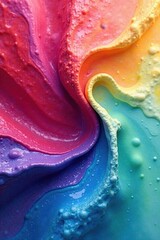 Intertwined colorful liquids, smooth gradients , motion, artwork