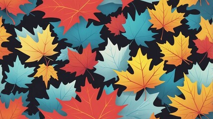 Leaves fall set in doodle style, vector illustration. Wave cold air during windy weather. Maple leaf outline for print and design. Isolated black element on a white background. Autumn symbol nature