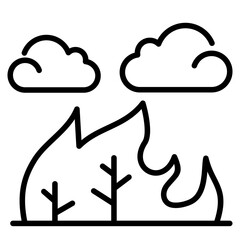 Fire forest icon