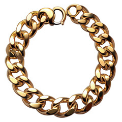 Obraz premium Luxurious Golden Chain Bracelet, Shining Elegance and Stylish Accessory