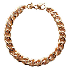 Obraz premium Elegant golden chain bracelet with sparkling gemstone accents for luxurious fashion