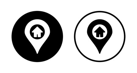 Address icon logo design. home location sign and symbol. pinpoint